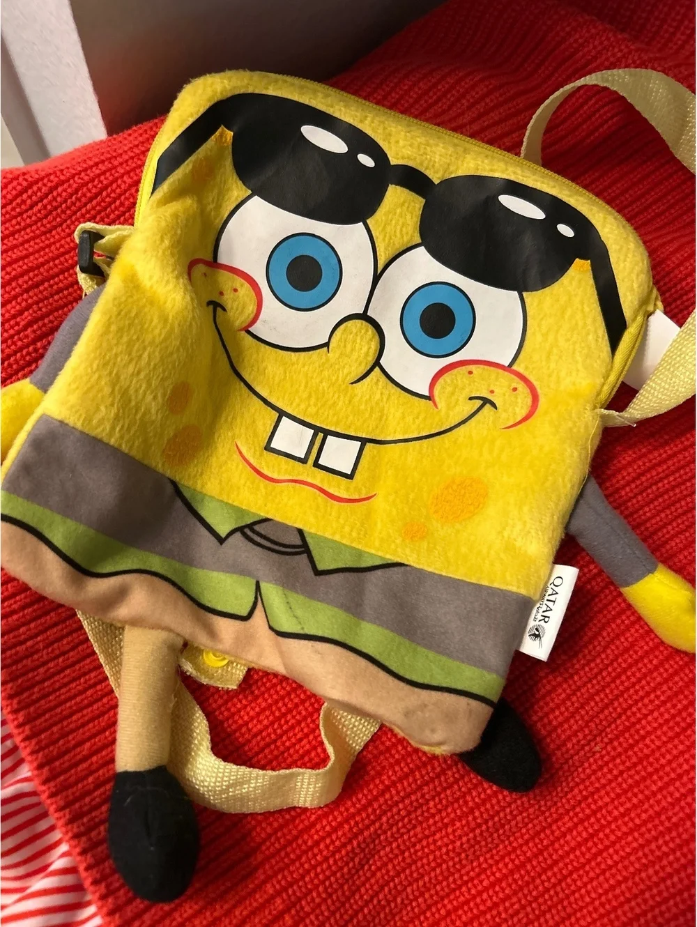 Qatar Airways SpongeBob SquarePants Plush Backpack